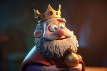King in 3D style