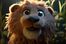 A cute Lion Cub in 3d