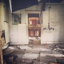 Inside abandoned house