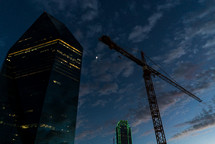 construction crane in a city 