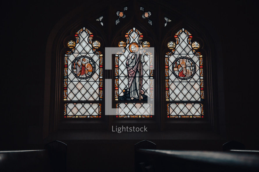 Jesus stained glass window 