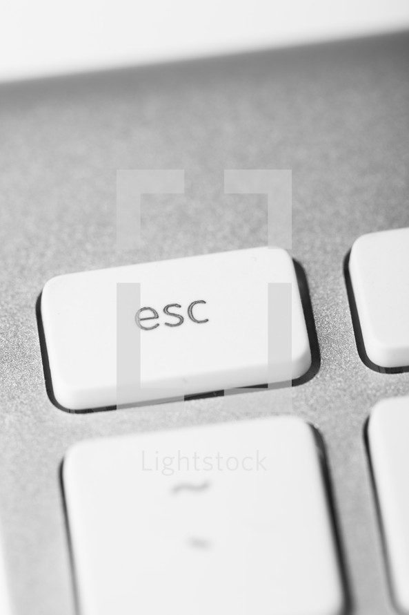 Escape key on computer keyboard.