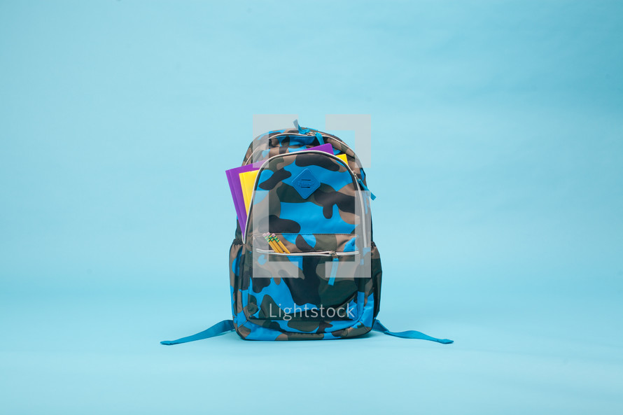 camouflage book bag 
