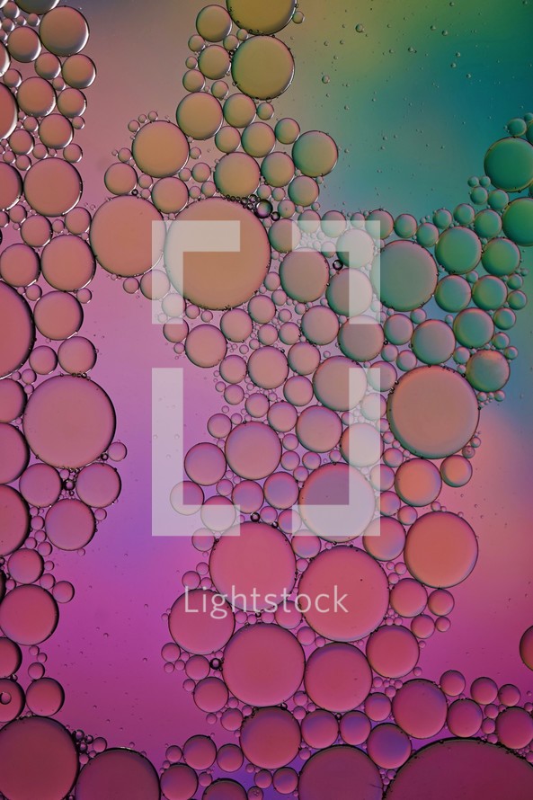 colorful oil circles on the water, abstract background