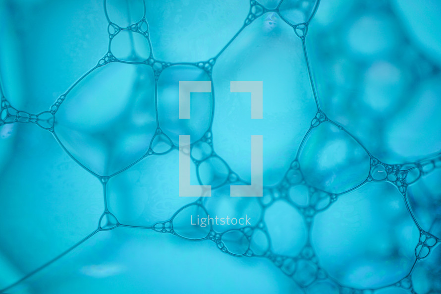blue soap bubbles, blue abstract background