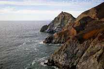 cliffs along the shore line of the Pacific coast 
