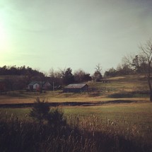 rural farmhouse and barn
