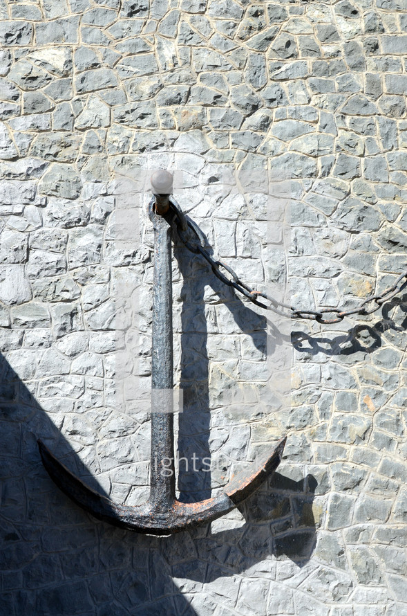 anchor on a wall 
