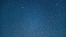 Blue night sky with millions stars in dark starry Astronomy Time lapse
