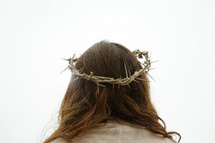 Jesus wearing a crown of thorns 