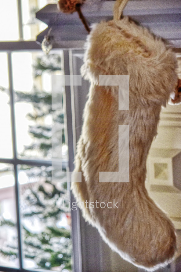 furry Christmas stocking 