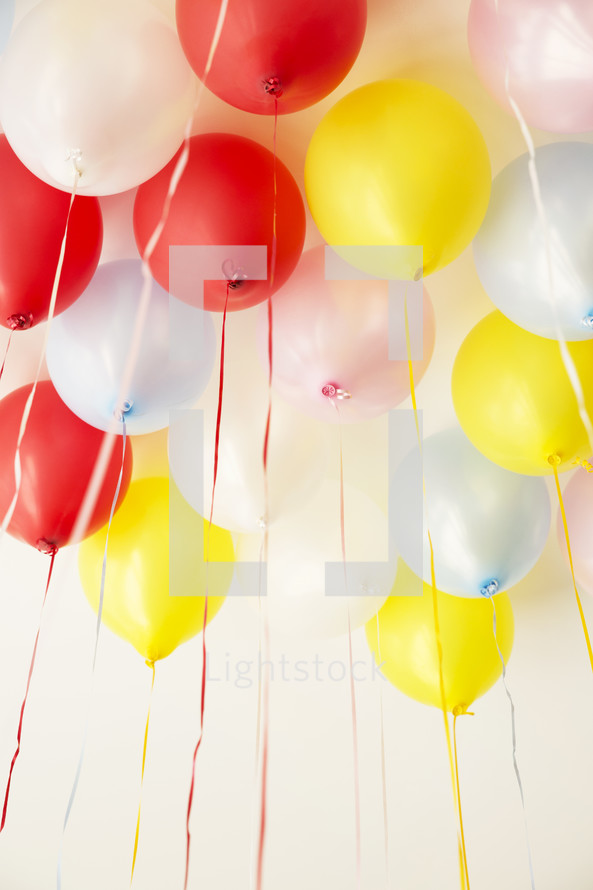 floating helium balloons 