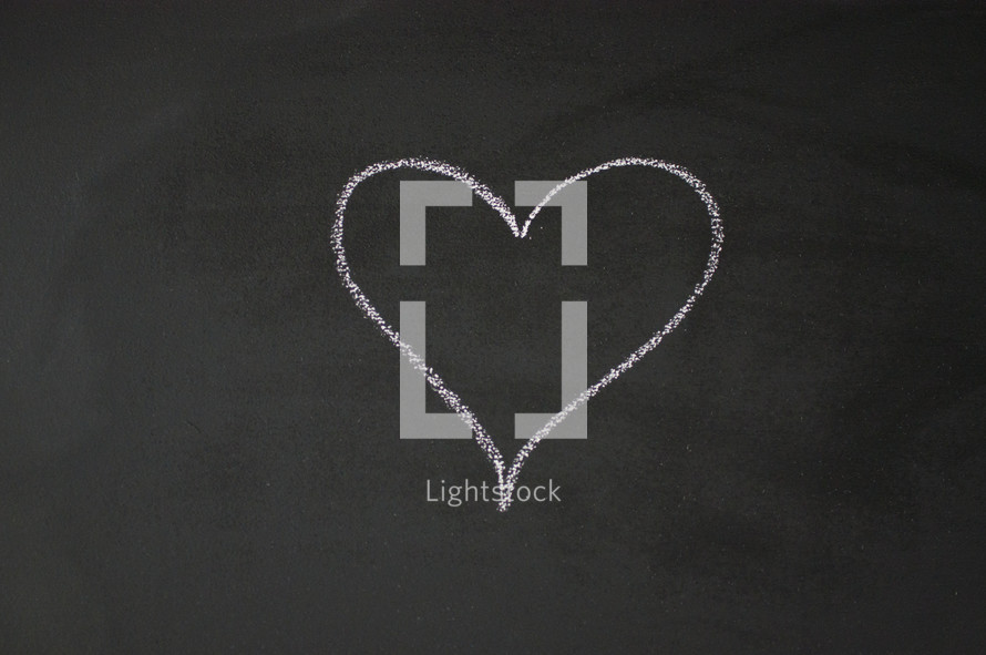 heart on a chalkboard 