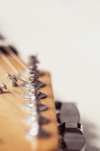 pegs and strings on a guitar 