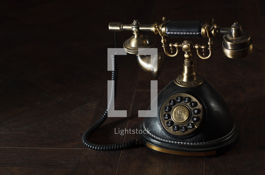 Old vintage rotary phone