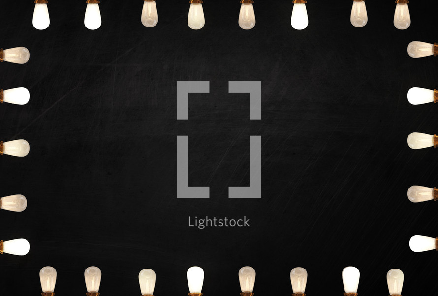 Frame of marquee lightbulbs 
