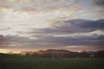 A field at sunrise