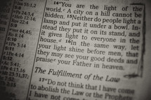 light of the world - Bible verse