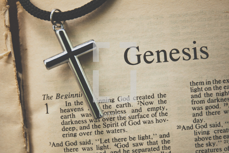 Genesis and a cross necklace 