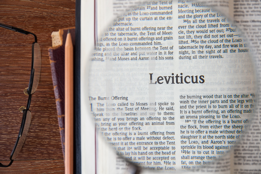 magnifying glass over Leviticus 