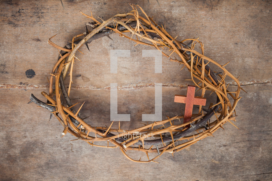 crown of thorns and cross