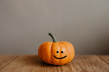 a smiling little pumpkin