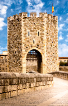 gate and tower on a fortress 