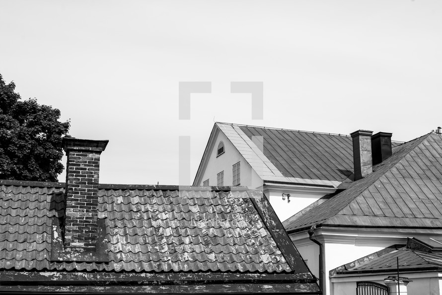 roofs of houses in Europe 