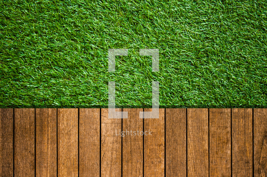 astroturf and decking 