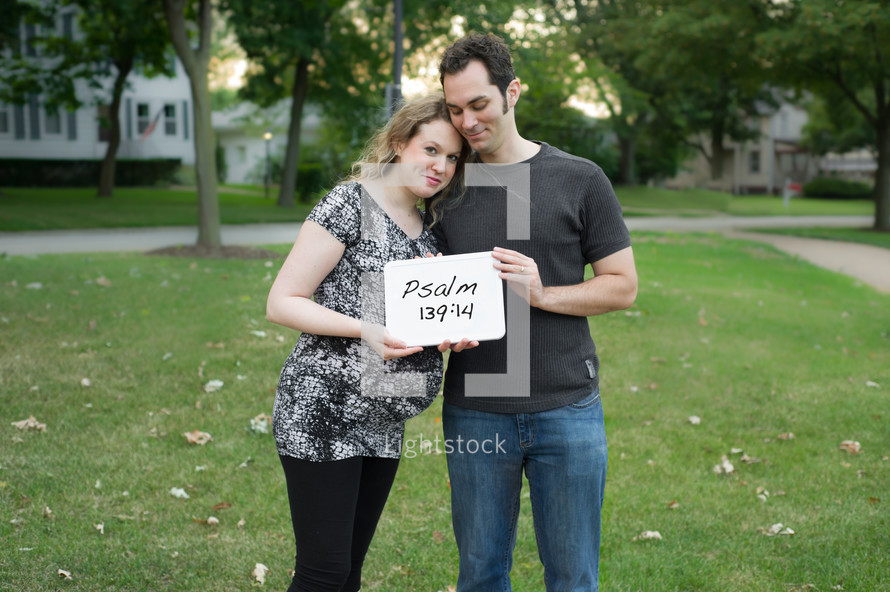 husband and expecting wife - psalm 139:14