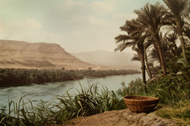 Miraculous Journeys of Moses in the Basket Through Nile River