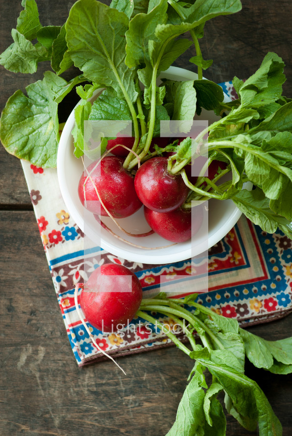 radishes in a bowl