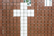 cross in tiles
