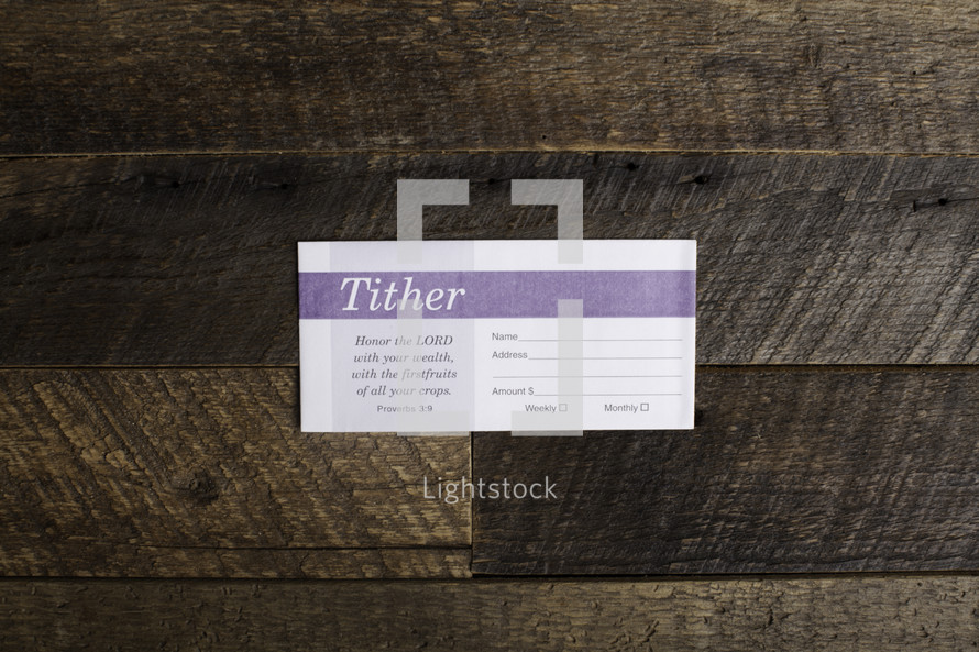 tither envelope 