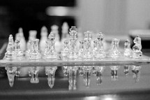 clear chess pieces 