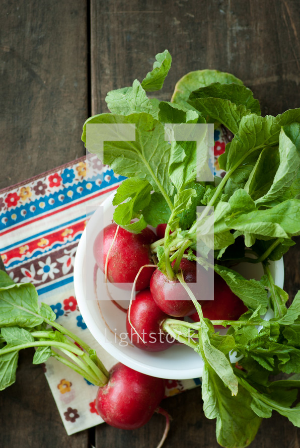 radishes in a bowl 