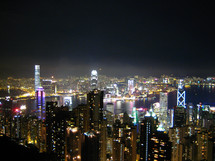 aerial view over Hong Kong 