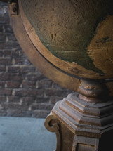 antique wooden globe 