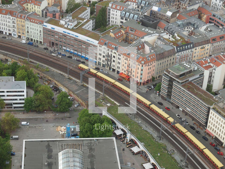 Aeria view of the city of Berlin in Germany