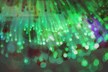layered fibre optic lamp out of focus and blurred