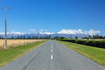 Mount Taylor and Mount Hutt scenery in south New Zealand 