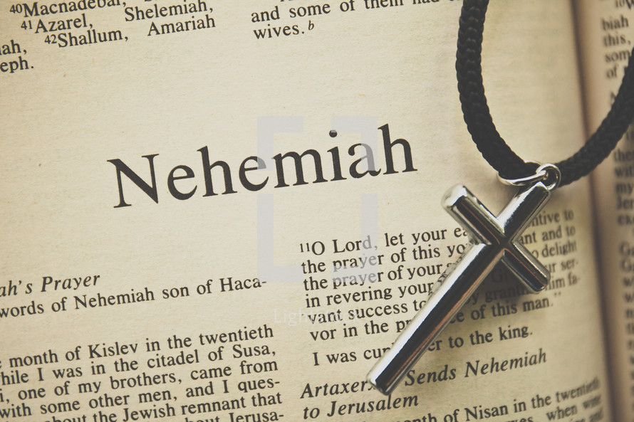 Nehemiah and a cross necklace 