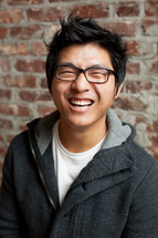 smiling Asian man 