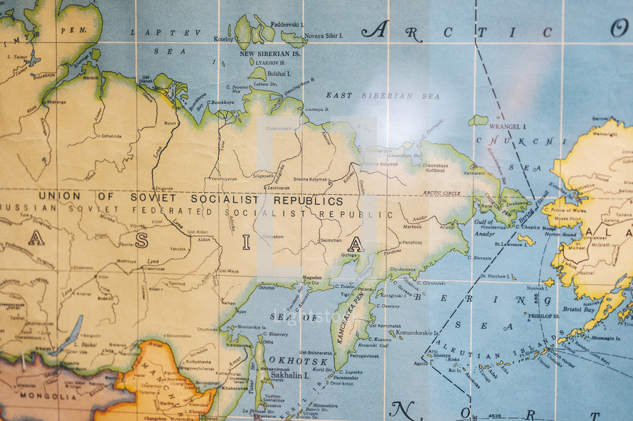 old map of USSR 