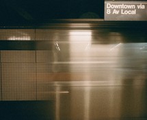 moving subway train blur 