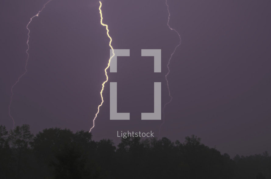 lightning strike during a storm 