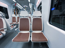 empty seats in the train, mode of transportation