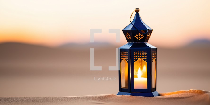 Lantern in the desert