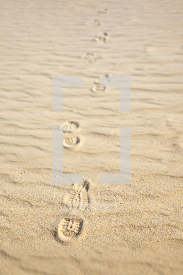 footsteps in sand 
