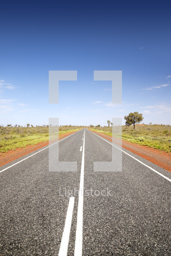 lonely road in Australia 